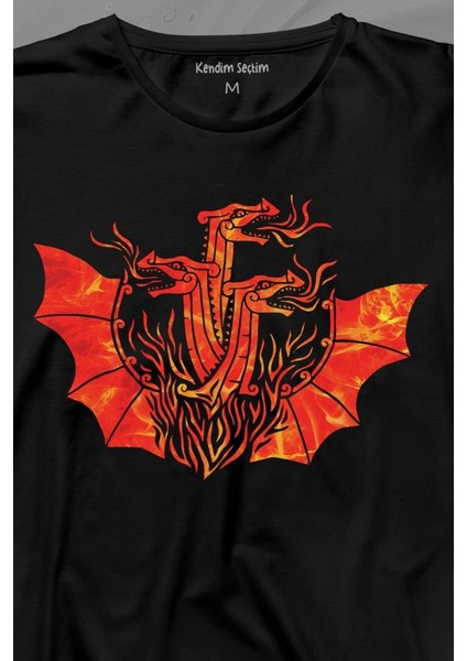 Dragon House Of Targaryen Aegon Ejder Alev Uzun Kollu Tişört Baskılı T-Shirt fiyatları