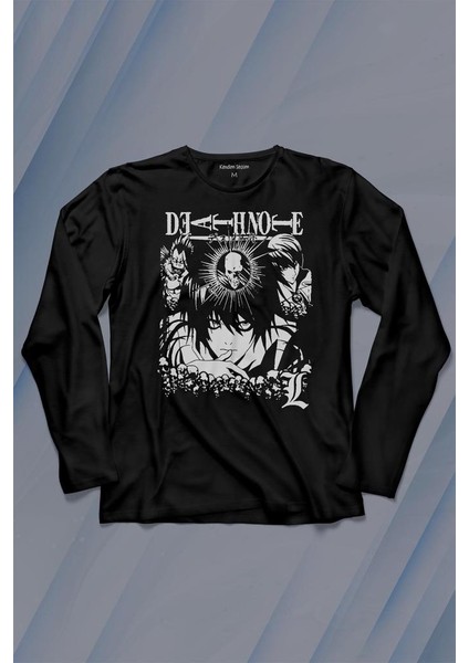 Anime Naruto Death Note Skull King Crow Anime Uzun Kollu Tişört Baskılı T-Shirt