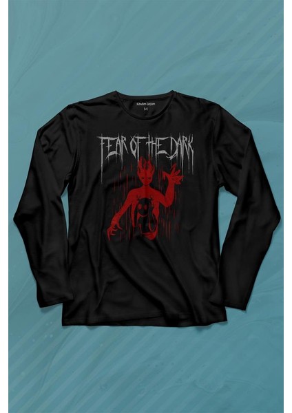 Fear Of The Dark Karanlık Dark Gothic Urban Street Wear Uzun Kollu Tişört Baskılı T-Shirt