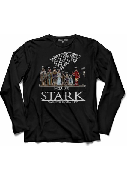 Game Of Thrones House Stark Wınter Is Comıng Uzun Kollu Tişört