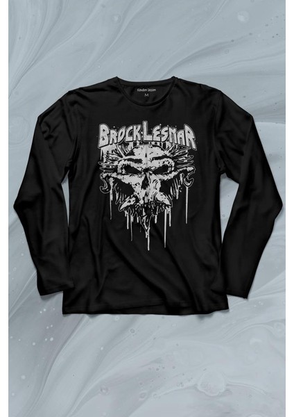 Brock Lesnar Logo Wwe Ufc Amerikan Güreşi Spor Uzun Kollu Tişört Baskılı T-Shirt