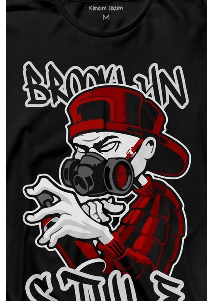 Brooklyn Hip Hop Rap Musicgrafitti Uzun Kollu Tişört Baskılı T-Shirt fiyatları