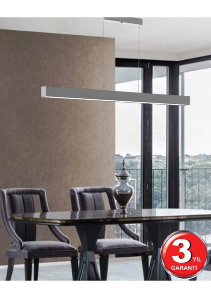 Lineer 100 cm - Ledli Modern Sarkıt Linear LED Avize Salon Mutfak Oturma Odası Yatak Odası Antre Hol Ofis LED