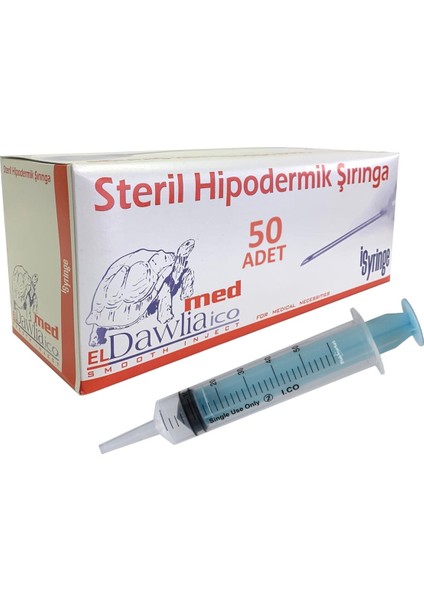 Enjektör Steril 50CC - Şırınga 50 mL - Gavaj - 50 Adetlik Paket