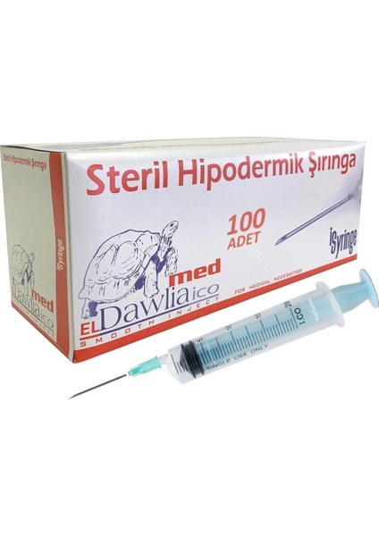 Enjektör Steril 20CC - Şırınga 20 mL - 3 Parça - 100 Adetlik Paket