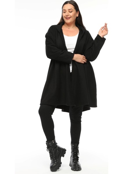 Büyük Beden Kapşonlu Polar Hırka fırsatları