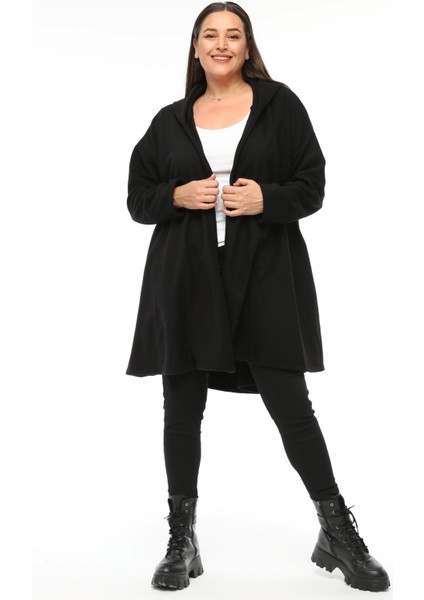 Büyük Beden Kapşonlu Polar Hırka fiyatları