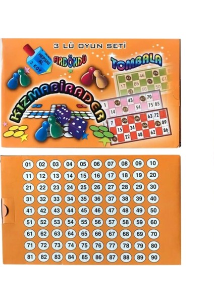 3'lü Oyun Seti (Kızmabirader - Tombala - Fırdöndü)