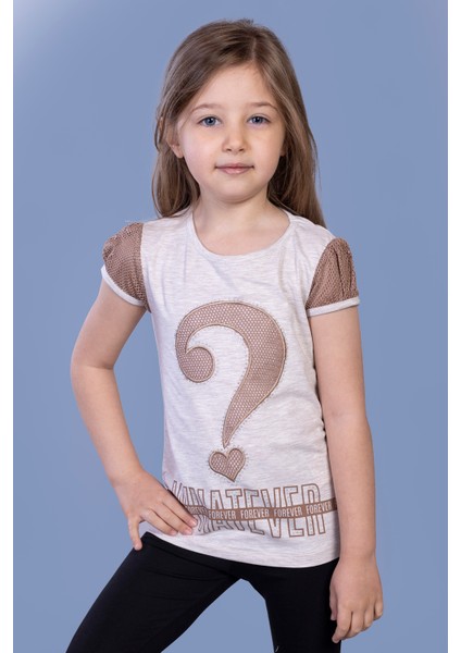 Kız Çocuk Nakışlı Taş Işlemeli Tişört fiyatları