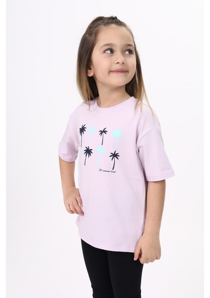 Toontoy Kız Çocuk Baskılı Tişört