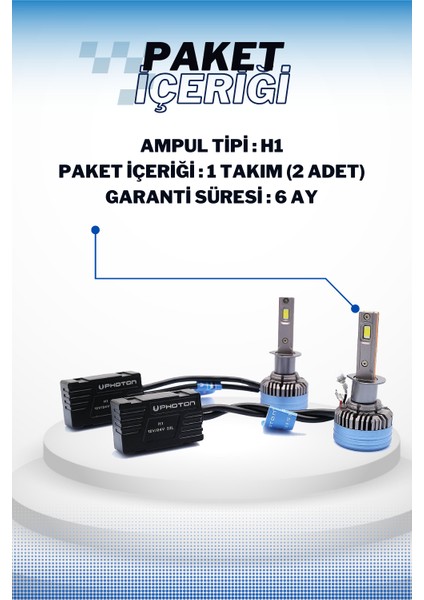 Milestone Katana Edition H1 12-24V Şimşek Etkili LED Xenon Far Ampulü Seti fiyatları