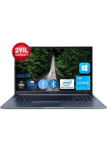 VIVOBOOK I3-1215U 8 GB 256 GB SDD X1502ZA-EJ0670A15 15.6"W10 Pro Taşınabilir Bilgisayar