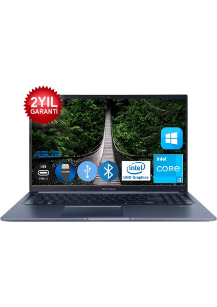 VIVOBOOK I3-1215U 8 GB 1 TB SDD X1502ZA-EJ0670A21 15.6"W10 Pro Taşınabilir Bilgisayar