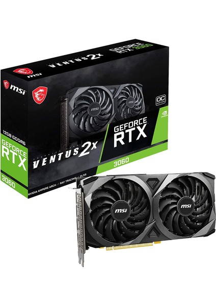 Msı VGA Geforce Rtx 3060 Ventus 2x 12G Oc RTX3060 12GB Gddr6 192B DX12 Pcıe 4.0 X16 (3xdp 1xhdmı) Ekran Kartı