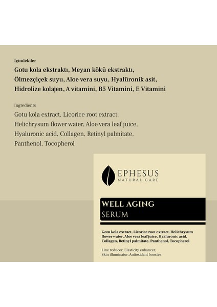 - Well Aging Serum, Çizgi Azaltıcı ve Esneklik Artırıcı Anti-Aging Serum fiyatları