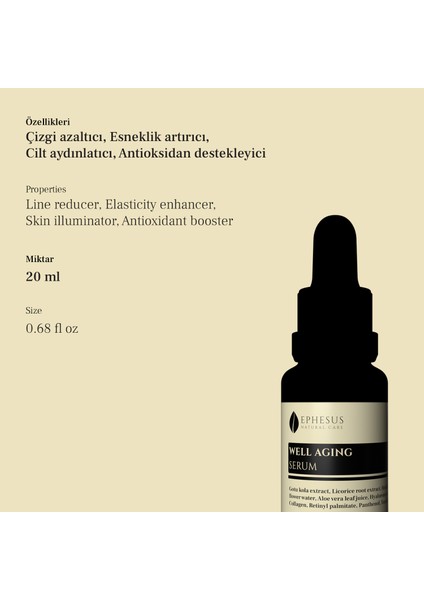 - Well Aging Serum, Çizgi Azaltıcı ve Esneklik Artırıcı Anti-Aging Serum fırsatları