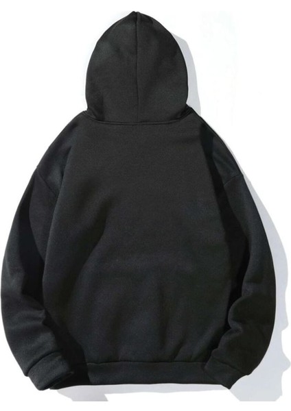 Siyah The Happiest Baskılı Kapişonlu Sweatshirt fiyatları