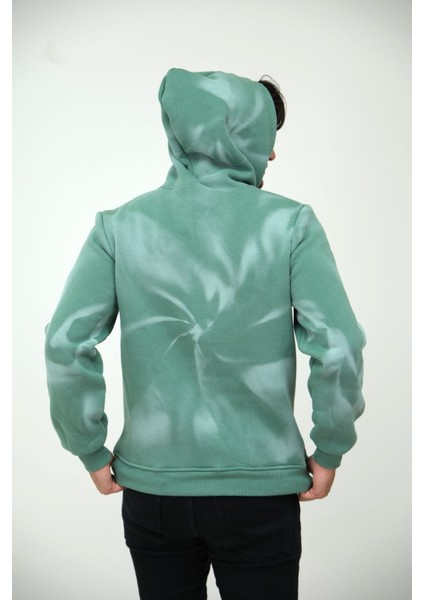 Kapişonlu Yıkamalı Baskılı 3iplik Sweatshirt Hoodie modelleri