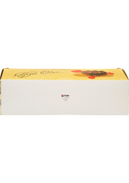 Baton Yaş Pasta Kutusu 100'lü Paket 10X10X30 cm Krome Karton Baskılı Ambalaj modelleri