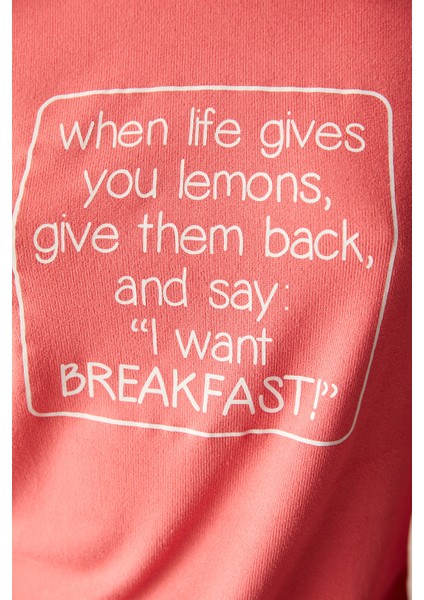 Breakfast Termal Tişört Pijama Üstü