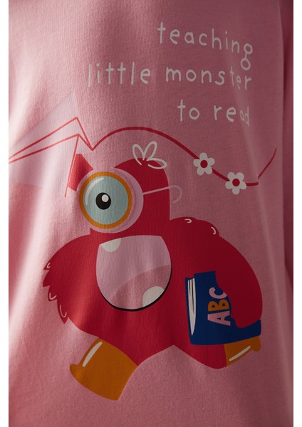 Kız Çocuk Pinky Eyes Uzun Kollu 2'li Pijama Takımı