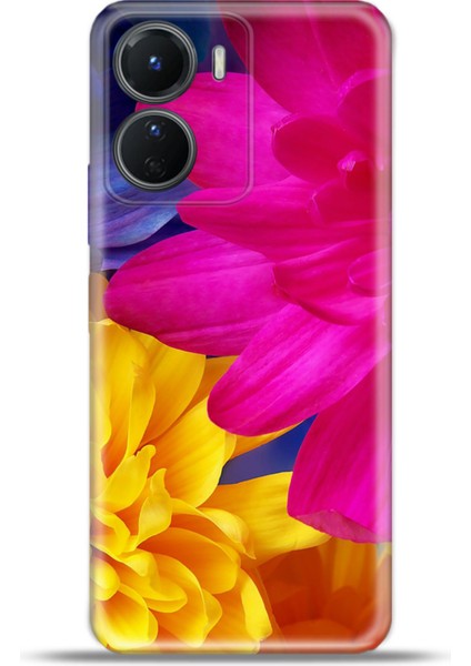 Vivo Y16 Kılıf Esnek Silikon Kamera Koruma 4K Desenli Özel Tasarım - Yıldız Çiçeği