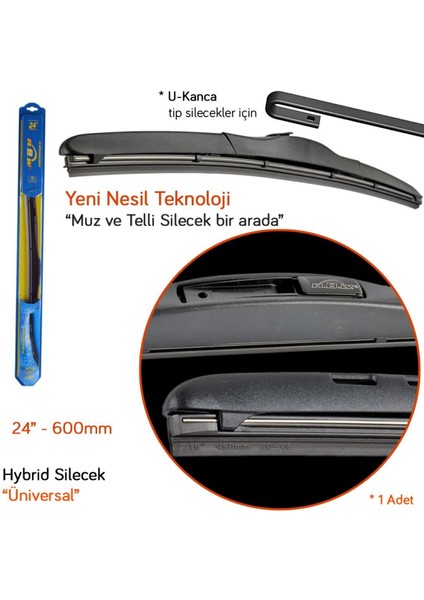 92724 Hybrid Üniversal 24 Inç / 600 mm Silecek