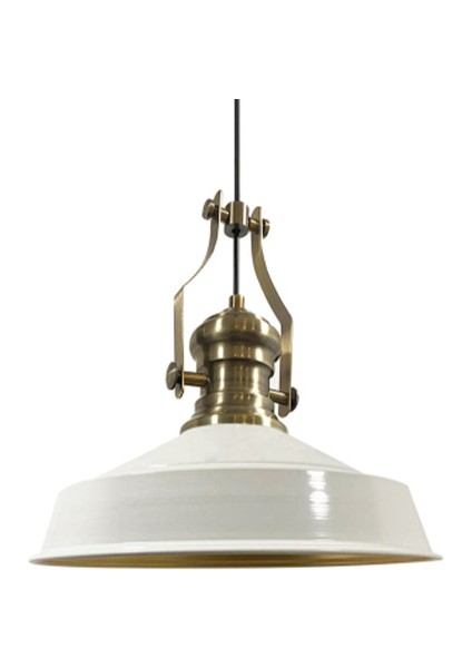 Asaletli Tekli Beyaz Avize Yeni Eskitme Başlık Retro Sarkıt Lamba Cafe Salon Dükkan Avizeleri