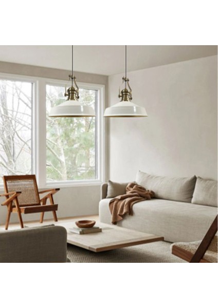 Asaletli Tekli Beyaz Avize Yeni Eskitme Başlık Retro Sarkıt Lamba Cafe Salon Dükkan Avizeleri fırsatları