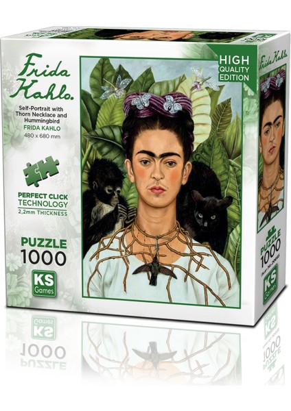 KS Games Self-Portrait With Thorn Necklace And Hummingbird 1000 Parça Puzzle