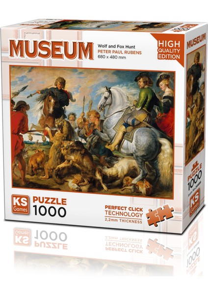 Wolf And Fox Hunt 1000 Parça Puzzle