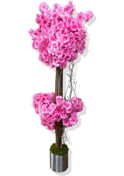 Lüx Pembe Bahar Dalı 100 cm Metal Saksı modelleri