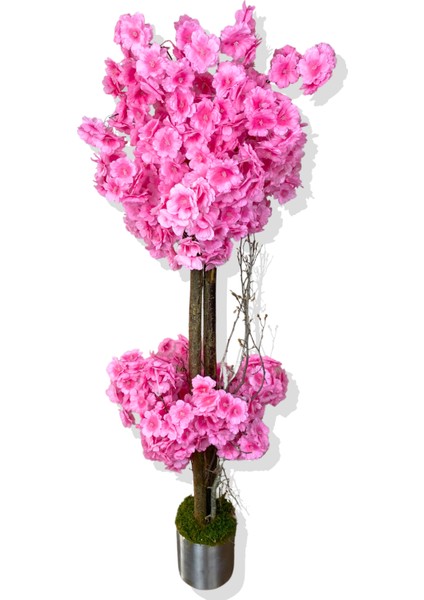 Lüx Pembe Bahar Dalı 100 cm Metal Saksı fırsatları