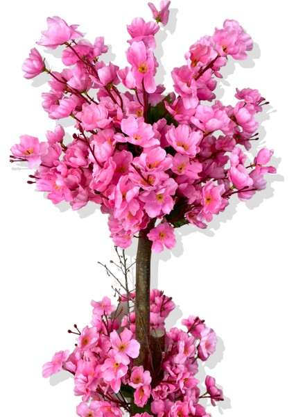 Pembe Bahar Dalı 100 cm 12X12 Metal Saksı