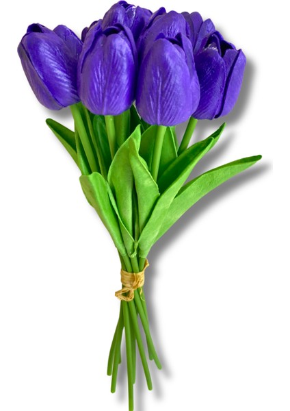 Yapay 10'lu Islak Lale Buketi 33 cm Mor fiyatları