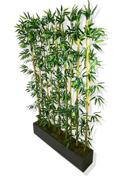 Bambu Seperatör 180 cm 9 Adet Bambu 100 cm Antrasit Saksı fırsatları