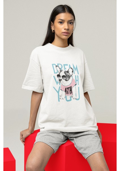 Fransız Bulldog Tasarım Desenli T-Shirt fiyatları