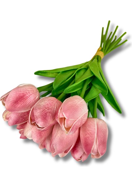 Yapay 10'lu Islak Lale Buketi 33 cm Pembe modelleri