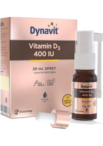 Vitamin D3 400 Iu Sprey 20 Ml