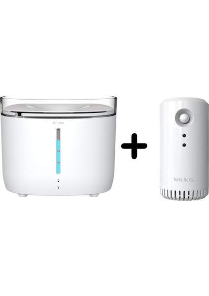 Evcil Hayvan Seti 5 - Hydra Akıllı Otomatik Pet Su Pınarı ve Aura Akıllı Koku Giderici