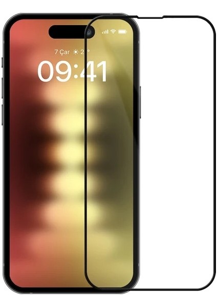 Iphone 15 Pro Uyumlu Ekran Koruyucu Tam Kaplayan 9d Nano Darbe Emici Kırılmaz Cam
