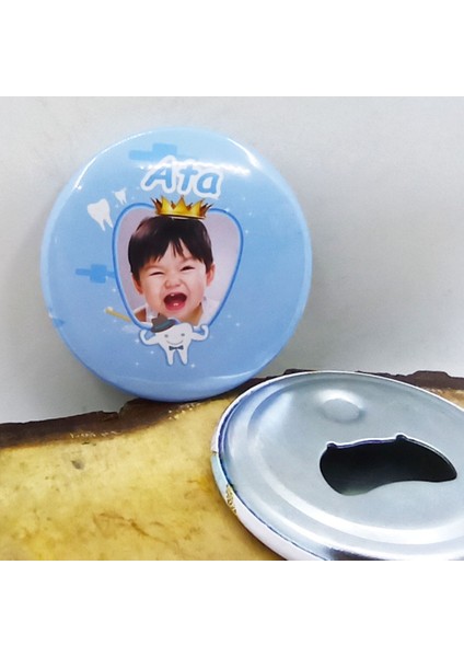 10 Adet Diş Buğdayı Partisi Partisi Baskılı Resimli Metal Magnet Açacak 58 mm Diş Hediği Si