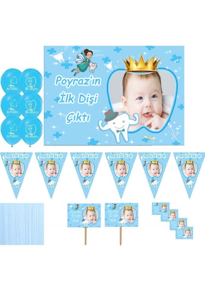 Diş Buğdayı Erkek Bebek Süsleme ve Magnet Seti