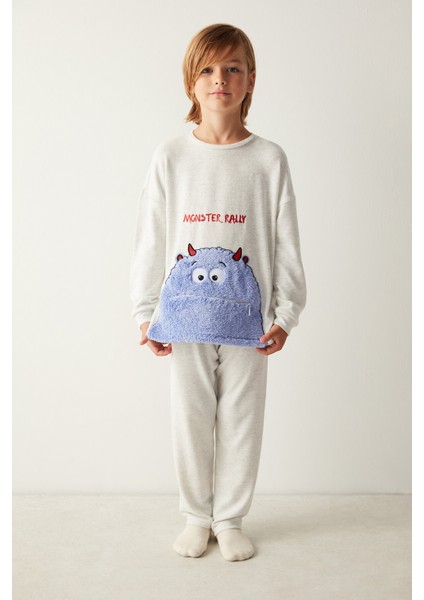 Erkek Çocuk Monster Rally St Uzun Kollu Pijama Takımı