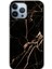 Apple iPhone 13 Pro Kılıf Hd Desen Baskılı Arka Kapak + Kırılmaz Cam - Siyah Gold Mermer 1