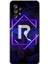 Galaxy A73 Kılıf Hd Desen Baskılı Arka Kapak - Dark Neon Yaprak R Harfi 1