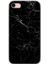Apple iPhone 7 Kılıf Hd Desen Baskılı Arka Kapak - Siyah Mermer 1