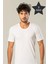 Erdem 3'lü Beyaz Penye O Yaka T-Shirt 11503 1