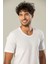 Erdem 3'lü Beyaz Penye O Yaka T-Shirt 11503 2