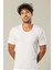 Erdem 3'lü Beyaz Penye O Yaka T-Shirt 11503 3